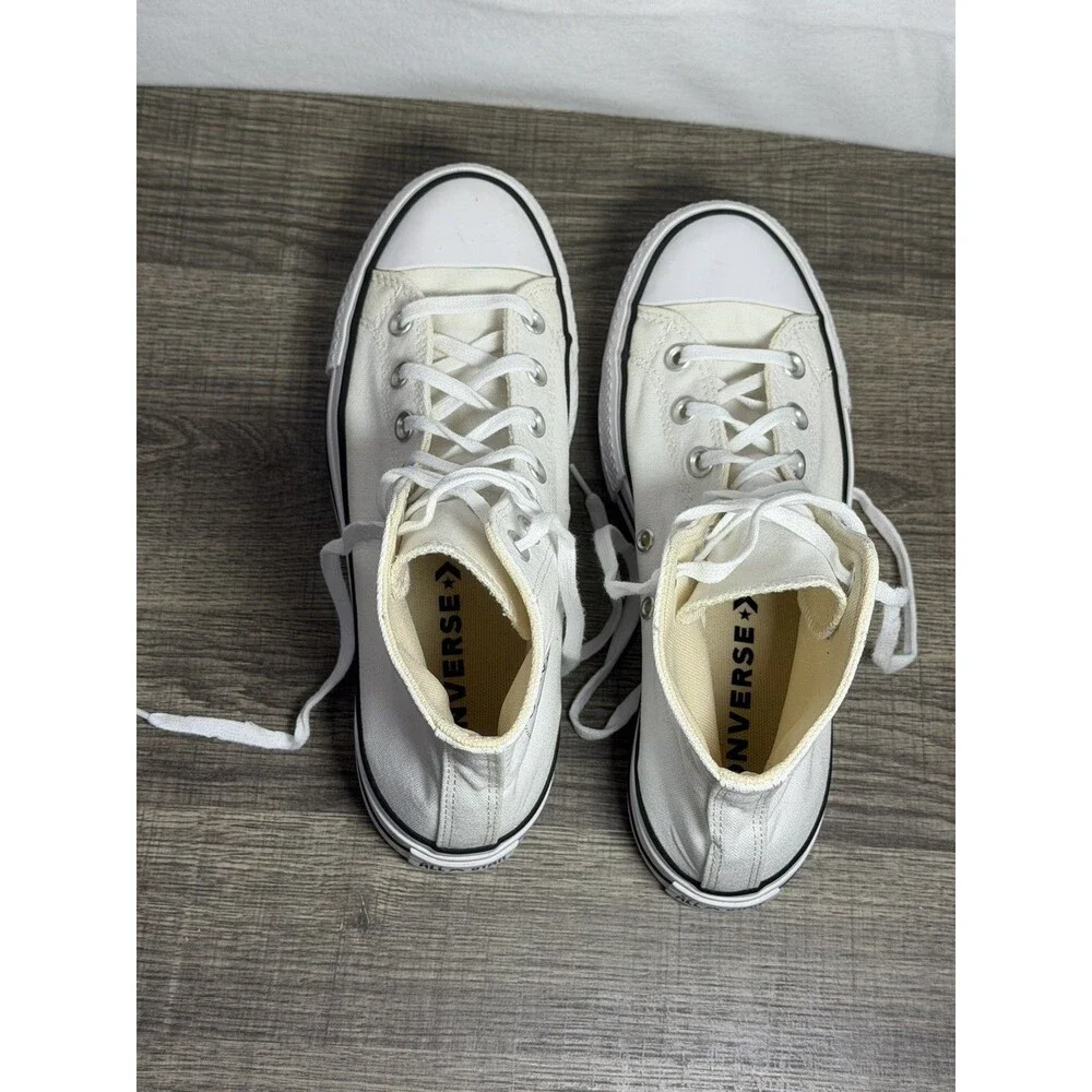 Converse Chuck Taylor All Star Platform High Top White Canvas Lace-Up 560846F